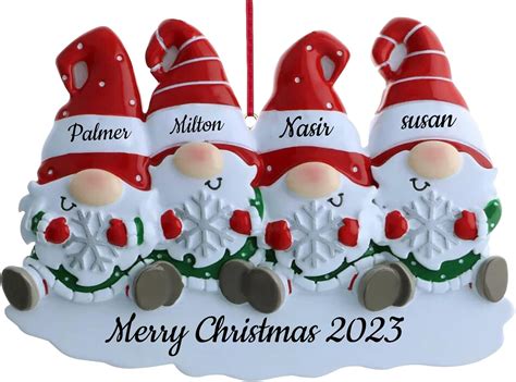 2023 Ornamenti Di Natale Personalizzati Famiglia Di 4 Persone Nome