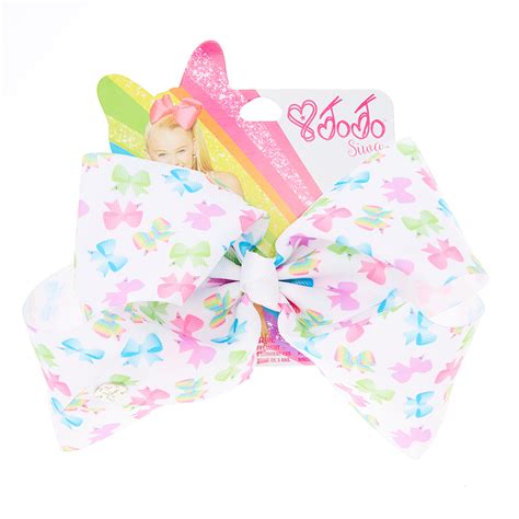 Jojo Siwa Large Multi Coloured Bow Print Signature Hair Bow Claires