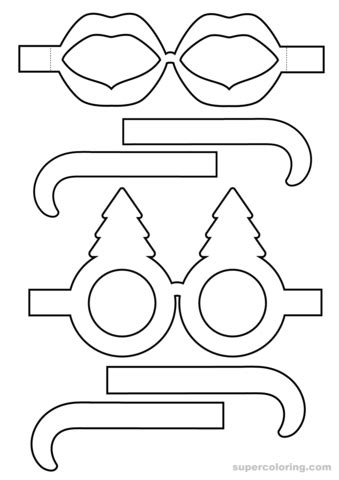 Funny Paper Eyeglasses Free Printable Papercraft Templates