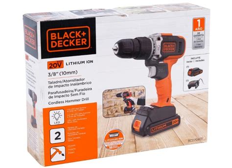 Furadeira Parafusadeira Impacto 3 8 Black Decker BCD704C1 BR O