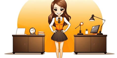 Premium Ai Image Administrative Assistant Mascot For A Company Logo Line Art Generative Ai