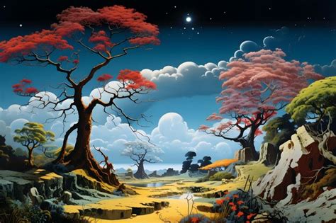 Premium AI Image | the surrealism of nature view