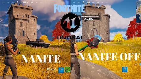 Fortnite Unreal Engine 5 Side By Side Comparison Of Nanite Lumen