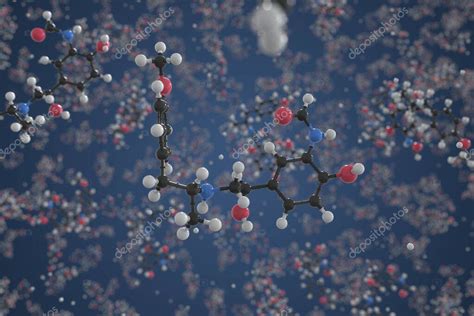 Molécula de formoterol hecha con bolas modelo molecular científico