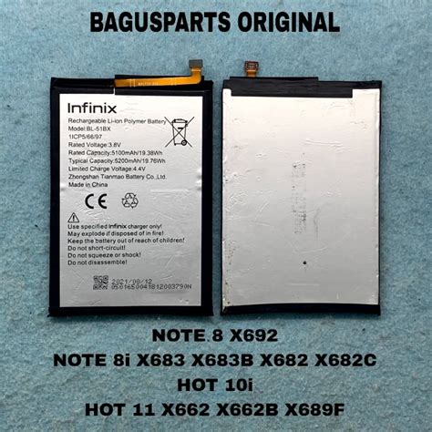 Jual BATERAI BATRE BATTERY BL BX INFINIX NOTE NOTE I HOT HOT ORIGINAL COPOTAN