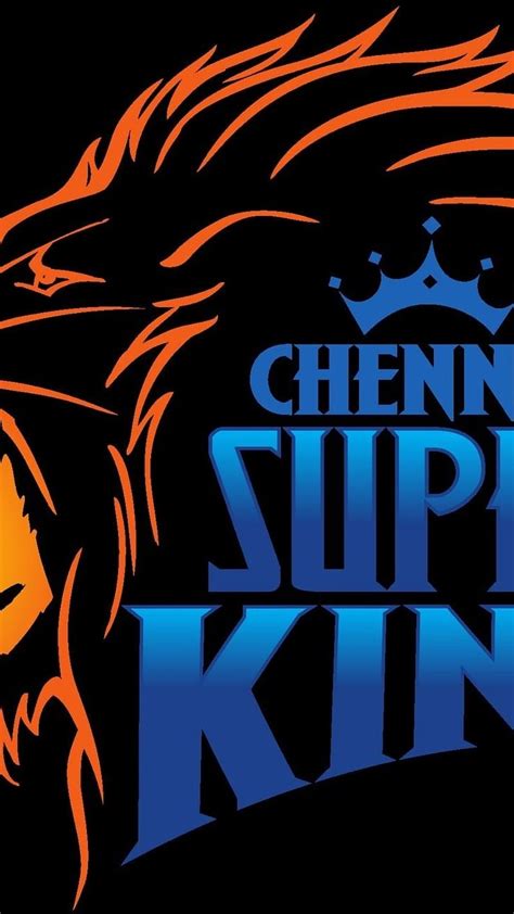 Chennai Super King Logo With Black Background Chennai Super King