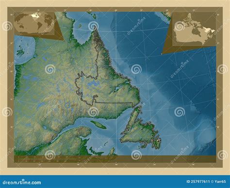 Newfoundland And Labrador Canada Physical Major Cities Stock Illustration Illustration Of