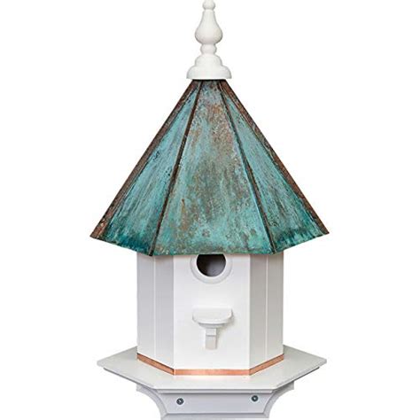 Woodpecker Birdhouse Weatherproof Azek Vinyl With Patina Copper Top