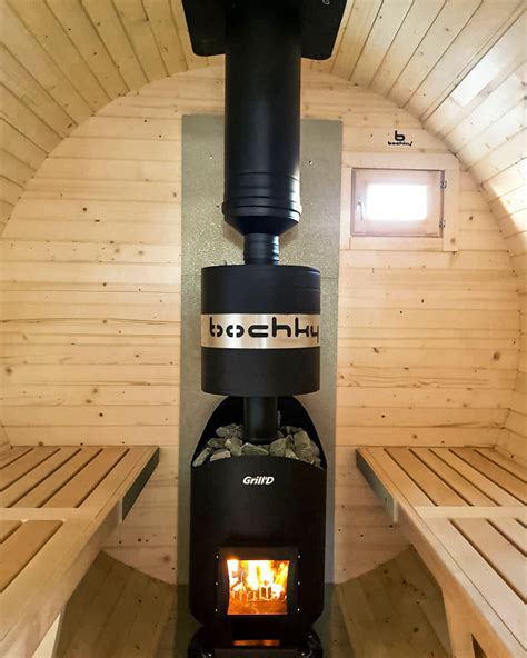 Дровяная банная печь Grill'D Aurora 180 Long (дверца со стеклом ...