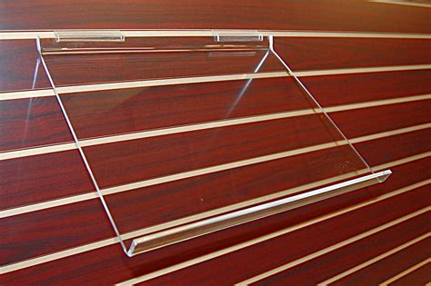 Acrylic Slatwall Slanted Shelf With Lip 16 X 12 Detroit Store