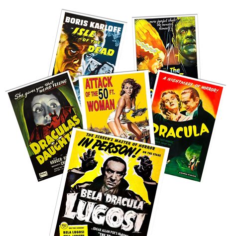 Vintage Monster Classic Horror Movie Posters 13 X 19 Inch Reprint - Etsy