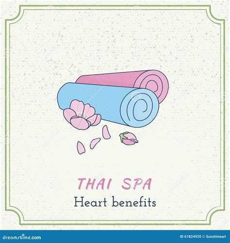 Hand Drawn Thai Massage And Spa Design Elements Stock Vector