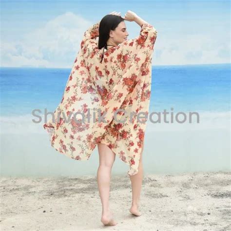 Printed Yellow Kimono Bikini Cover Up Free Size At Rs Piece In Surat