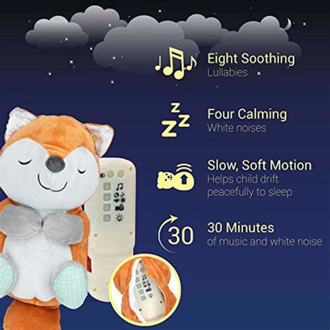 Getuscart Nuby Lifelike Animated Sleeping Fox With 8 Soothing