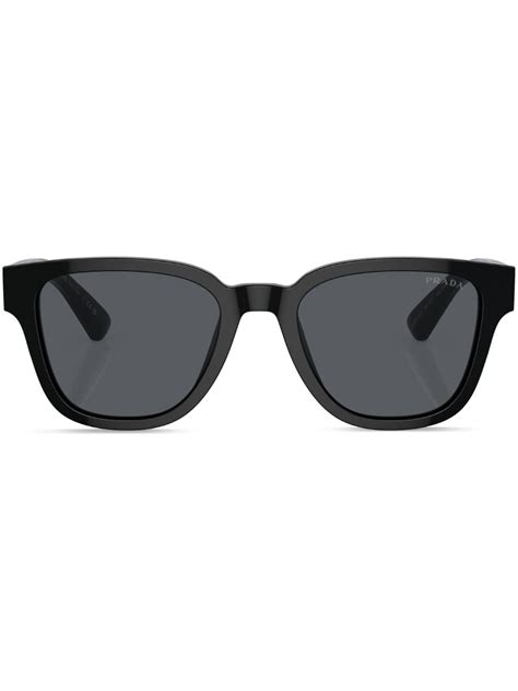 Prada Eyewear Logo Lettering D Frame Sunglasses Farfetch