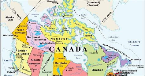 Mapa Politico De Canada