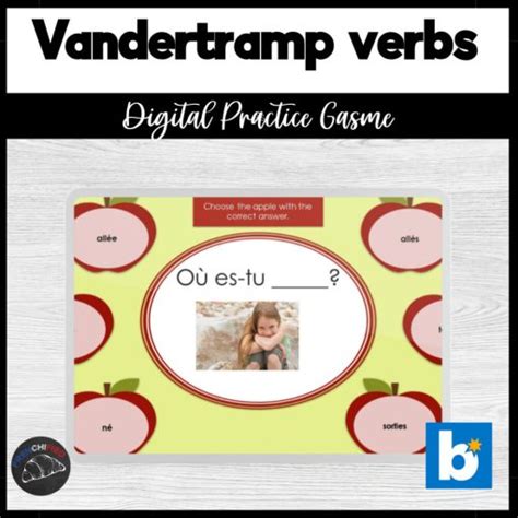 French Vandertramp Verbs Boom Cards