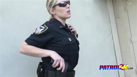 Big Ass Bitches In Cop Uniforms Takes Turns On Huge Black Dong