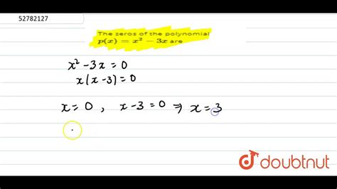 If The Zeros Of The Polynomial X2 Px Q Are Double In Value To The 158