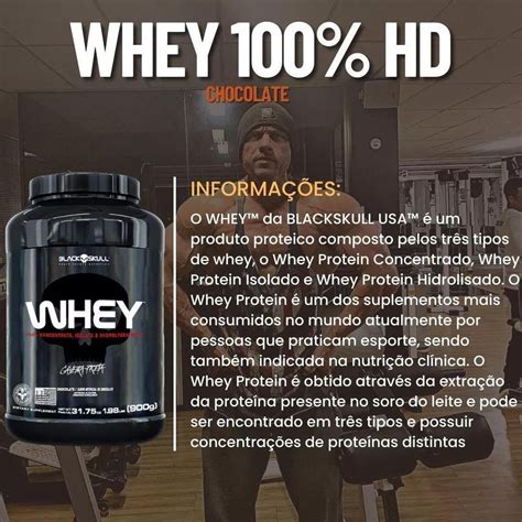 Whey Protein 900g Black Skull Isolado Chocolate Netshoes