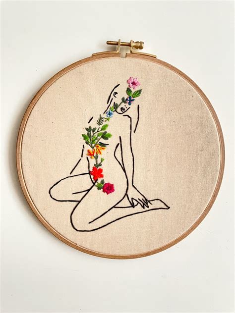 Nude Girl Embroidery Pattern Pdf Pattern Beginner Etsy