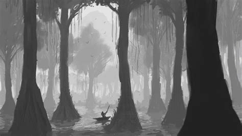 Mesolithic Drowned Forest Environmental Concept Concept Art Environment Abstract Artwork