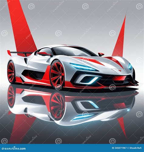 Grey and red car 2024 stock illustration. Illustration of unleash