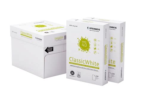 Papel Lucas Rojas A4 80gr Steinbeis Classicwhite Reciclado Calidad Alta