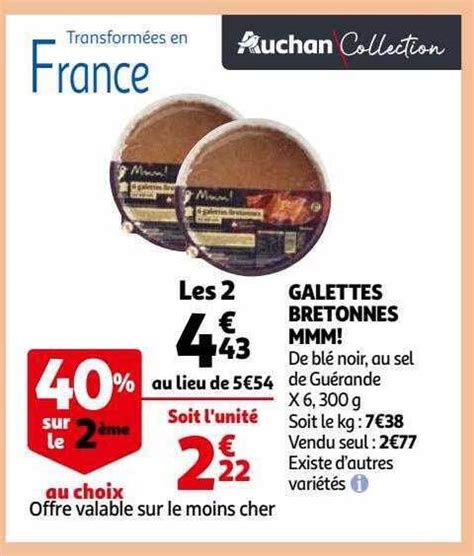 Promo Galettes Bretonnes Mmm Chez Auchan