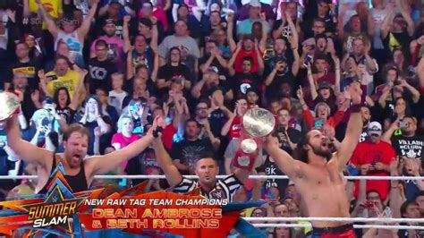 Seth Rollins And Dean Ambrose Win Raw Tag Team Championship At Wwe