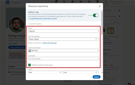 Como colocar promoção no LinkedIn e alterar cargo atual