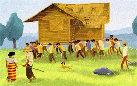 bayanihan  spirit  community filipino art philippines