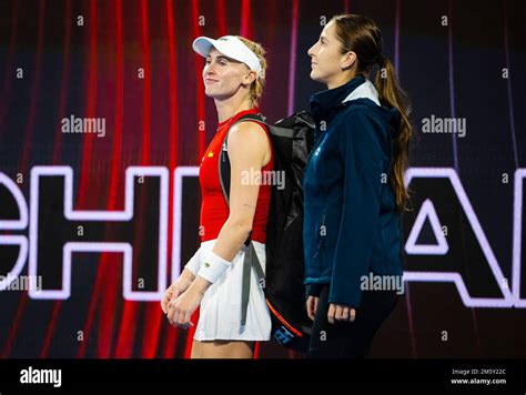 Jil Teichmann Of Switzerland Belinda Bencic Of Switzerland In Action