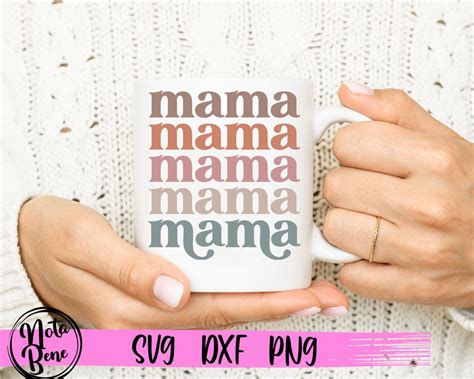 Mama Retro Svg Mama Boho Stacked Svg Retro Vintage Svg Mom Etsy