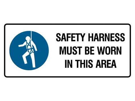 Safety Harness Must Be Worn In This Area Sign Landscape Vector Png Vector In Svg Pdf Ai Cdr