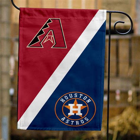 Diamondbacks Vs Astros House Divided Flag Mlb House Divided Flag By