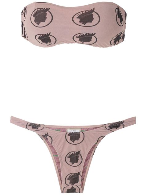 Índio print bikini set by AMIR SLAMA jellibeans