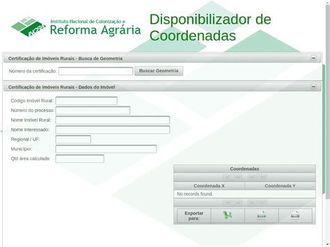 API De Consulta INCRA Disponibilizador De Coordenadas Infosimples