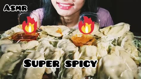 Spicy Momos🥵asmr Vedio🤤unlimited Momos Eating Challenge Youtube