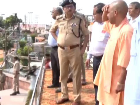 Up Cm Yogi Adityanath Inspects Ongoing Ram Temple Construction At Ram