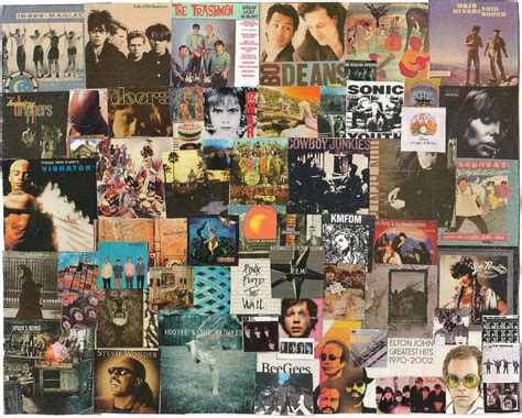 Classic Rock Album Covers Collage