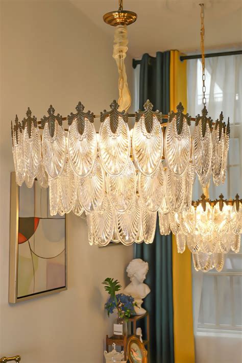 Vintage Crystal Leaf Chandelier Chandelier Vintage Chandelier Glass