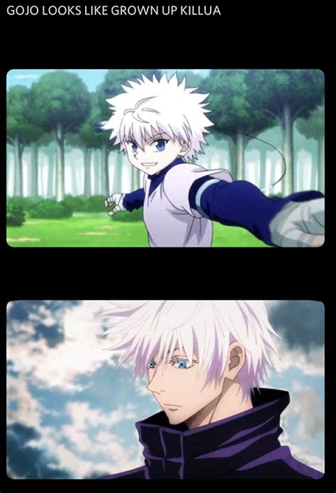 GOJO SATORU LOOKS LIKE GROWN UP KILLUA ZOLDYCK | Killua, Growing up, Anime