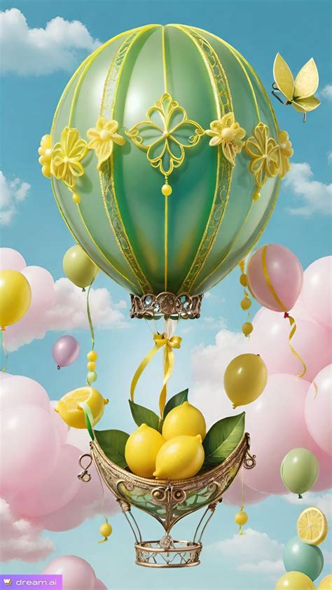 Vintage Air Balloon By Mici Myers In Fantasielandschaft