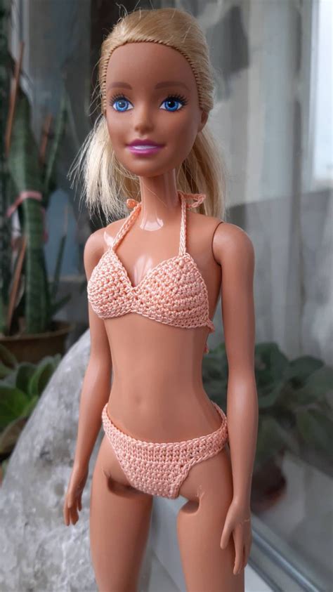 Peach Bikini For Doll Inch Doll Swim Suit Fashion Doll Etsy