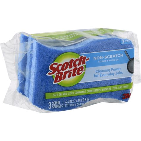 Scotch Brite Non Scratch Scrub Sponges 3 Pk Herramientas De Limpieza