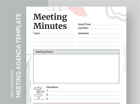 Meeting Minutes with Action Items Free Google Docs Template by Free ...