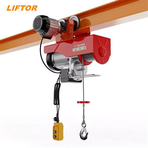 Liftor 200kg 500kg 1000kg Hoist Model Pa200 Pa500 Pa1000 220v230v Mini Electric Wire Rope Hoist