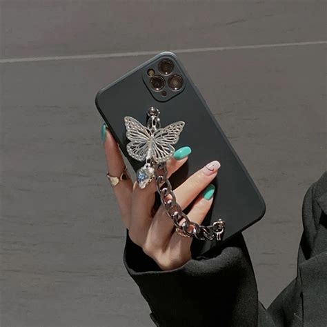 Ins Fashion Butterfly Chain Phone Case For Iphone Tweggo