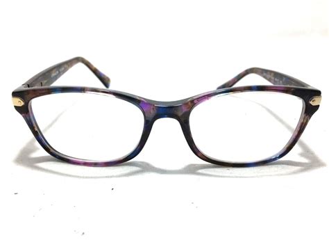 Coach Hc 6065 5288 Confetti Purple Frame Eyeglasses 49 17 135 C6 Ebay